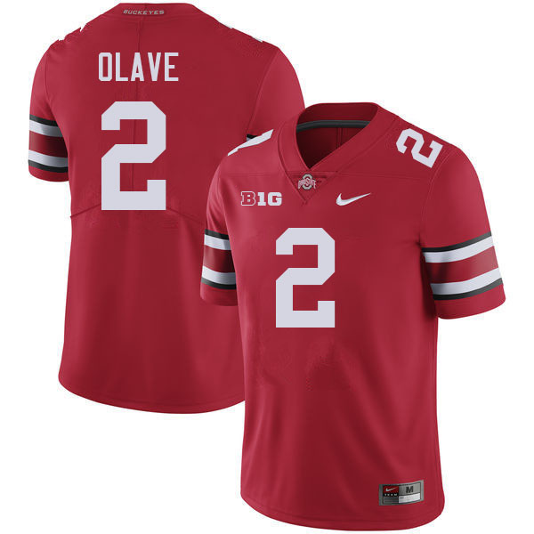 Chris Olave Ohio State Buckeyes Jersey College Football Uniforms-Red